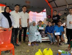 D, Colgent Berikan Bantuan ke Warga Korban Kebakaran di Tibojong